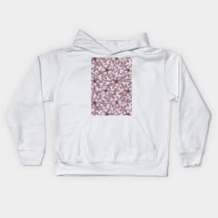 Spring Blossom in Marsala, Pink & Plum Kids Hoodie